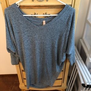 Blue Slouchy Blouse NWT